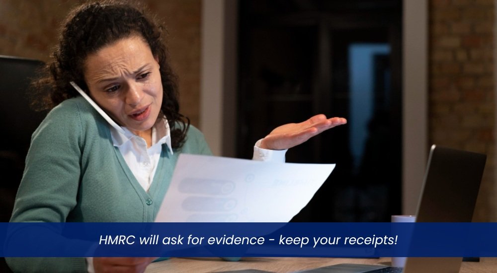HMRC will ask for evidence - keep your receipts! HMRC will ask for evidence - keep your receipts! - tax misconceptions